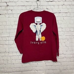 Ivory Ella Long Sleeve Basketball Tee size Small